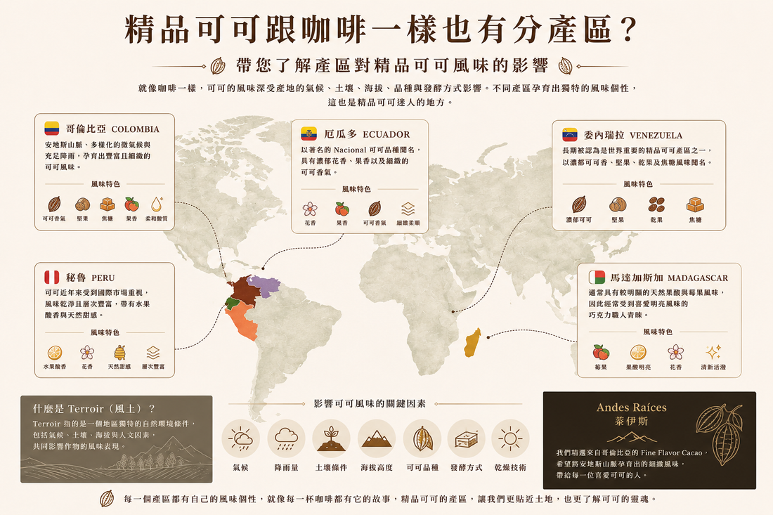 精品可可跟咖啡一樣也有分產區？帶您了解產區對精品可可風味的影響