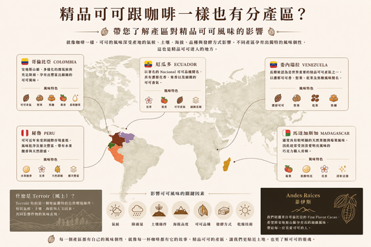 精品可可跟咖啡一樣也有分產區？帶您了解產區對精品可可風味的影響